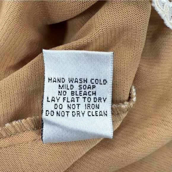 Y2K Cache Lace Halter Top L  Ivory & Nude Lingerie Inspired Scalloped Festival - Picture 9 of 9